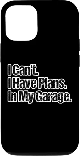 Vista 11 de Funda para iPhone 12 mini con diseño de chico de coche, con texto en inglés "I Can't I Have Planans In My Garage