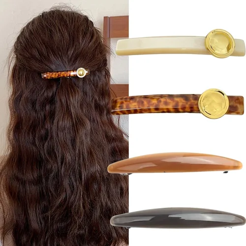 Vista 8 de Pinzas automáticas para el cabello para mujeres, cabello grueso, para niñas, mujeres, horquilla, cierre de pelo retro