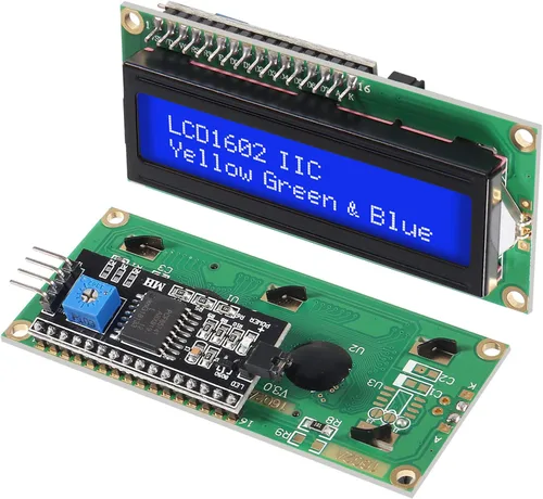 Vista 6 de 4 unids LCD1602 1602 módulo LCD pantalla azul 16x2 carácter pantalla LCD con IIC I2C interfaz serie adaptador módulo