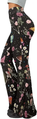 Vista 5 de Ystardream Pantalones de yoga acampanados para mujer, casuales, para uso diario, tallas S-2XL