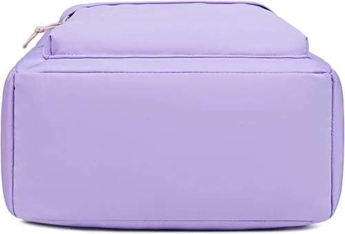 Vista 9 de LOIDOU Mochila para la escuela, adolescentes, niñas, niños, mochila casual, ligera, para estudiantes de secundaria, universidad, Púrpura, Casual