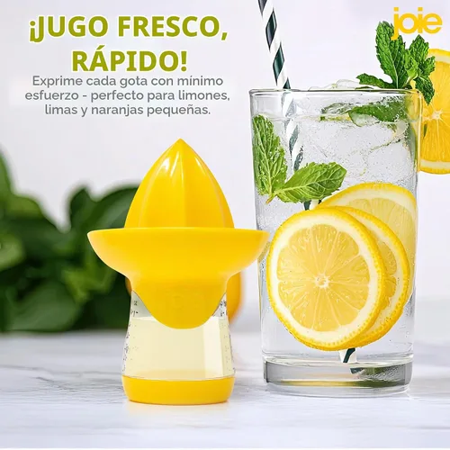 Vista 2 de Joie Citrus exprimidor Squeeze and Pour, exprimidor con boquilla, sin BPA y aprobado por la FDA ABS, Amarillo