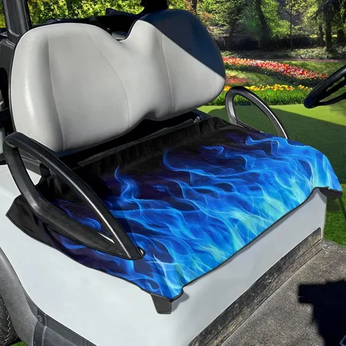 Vista 9 de Fundas de asiento de carrito de golf, lavables para carrito de golf, manta de toalla para carrito de golf, club, coche, fácil de instalar, funda