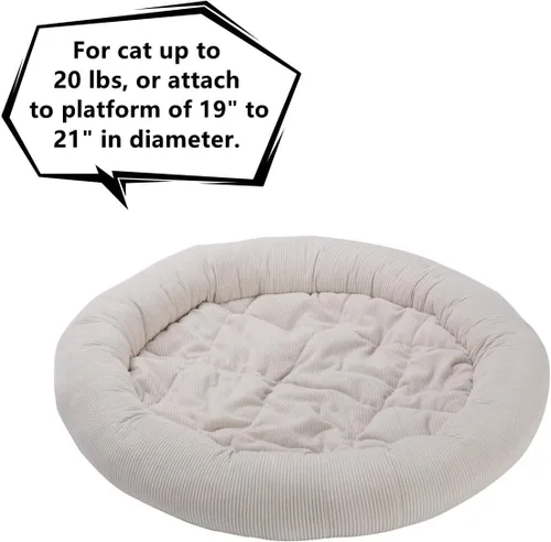 Vista 6 de SHENGOCASE Piezas de repuesto redondas para torre de árbol de gato, cojín redondo para acurrucarse, complemento para cama de perro, accesorios
