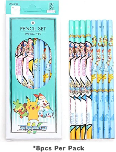Vista 3 de [8 en 1] Pikachu W B - Juego de lápices de madera (al azar, 1 unidad)