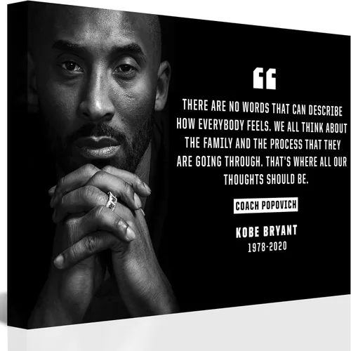 Vista 13 de TYPTEK Kobe Bryant - Lienzo inspirador de Mamba negra, póster motivacional con cita de jugador de baloncesto para decoración del hogar y la oficina