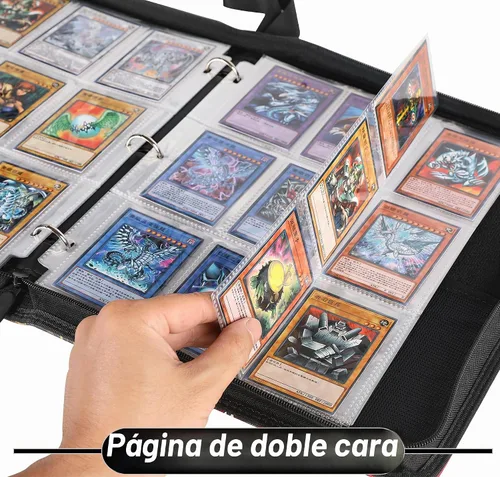 Vista 4 de Carpeta de tarjetas para tarjetas YuGiOh – Libro con 9 bolsillos con fundas compatible con tarjetas Yugioh, capacidad para 720 tarjetas