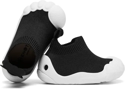 Vista 3 de Engtoy Zapatos de calcetín para bebés, zapatos para caminar para niños y niñas, zapatillas de cinco dedos cerrados, sin cordones