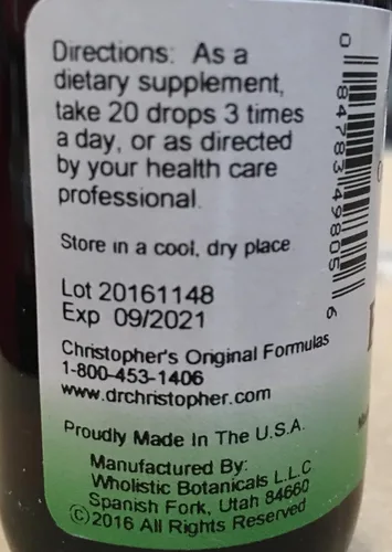 Vista 2 de Dr. Christopher's Echinacea Angustifolia Root Alcohol Extract 2 oz