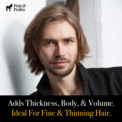 Vista 4 de Pete & Pedro THICK Hair Cream – Crema de peinado ligera, espesante y con textura, para cabello fino, fino y delgado, hombres y mujeres, añade