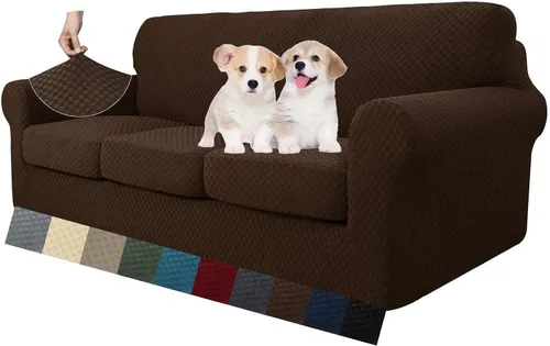 Vista 57 de MAXIJIN funda para sofá de 4 piezas, para sofás de 3 plazas, muy elástica, no se desliza, para perros, para mascotas, protector elástico de muebles