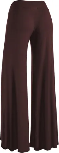 Vista 96 de Made By Johnny Pantalones palazzo elásticos de pierna ancha para mujer, lisos, casuales, cómodos