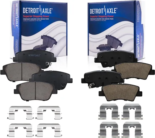Vista 79 de Detroit Axle - Pastillas de Freno Traseras de Cerámica Izquierda Reemplazo de Pinza para Silverado Sierra Suburban 1500 Tahoe Yukon Escalade ESV EXT