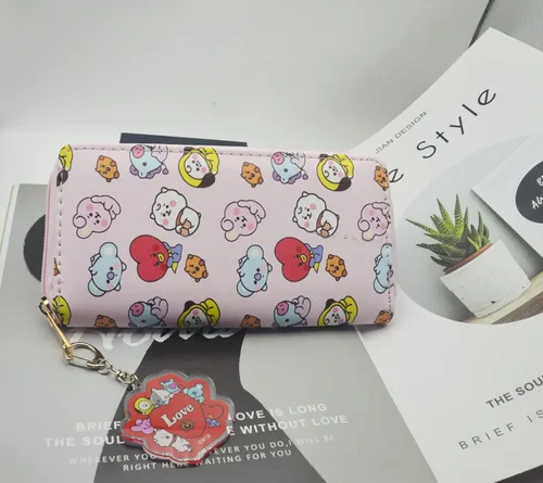 Vista 4 de Army Bomb - Bonita cartera con insignia con llavero de Bangtan para niños tarjetero de identificación con llavero tarjetero duradero llavero