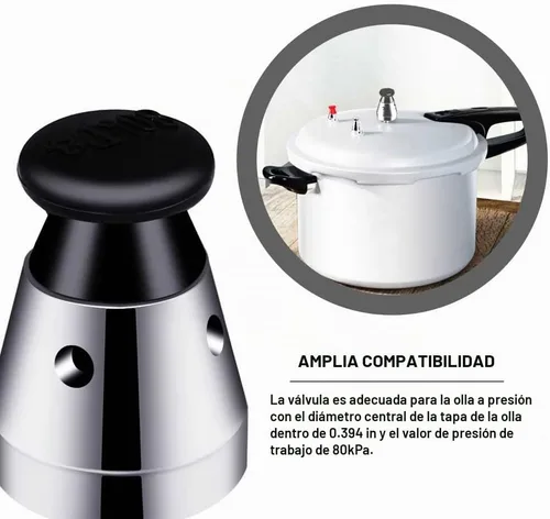 Vista 6 de Válvula de jigger de olla a presión, válvula de escape universal de alivio de olla a presión