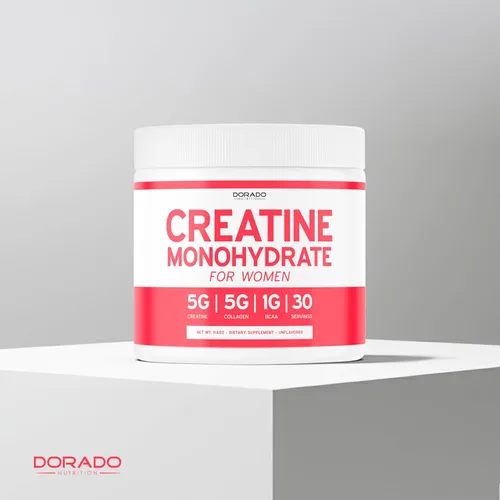Vista 5 de Creatina para Mujeres Polvo de Monohidrato de Creatina 5G + 5000mg de Colágeno + 1000mg de BCAA 2:1:1 en Polvo (30 Porciones) Apoyo para Glúteos