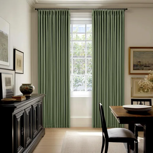 Vista 79 de Juego de 2 paneles de cortinas plisadas negras de 80 pulgadas para sala de estar, cortinas plisadas de lino con forro de 80 pulgadas de largo, 100%
