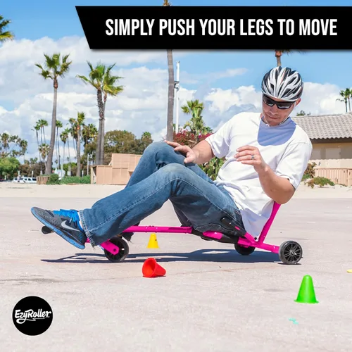 Vista 4 de EzyRoller New Pro-X Ride On - Juguete para niños y adultos - Rosa