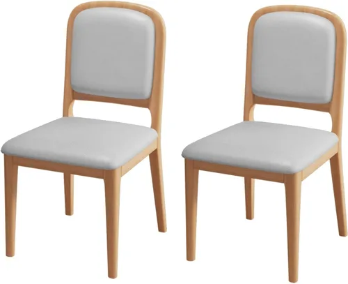 Vista 29 de Solid Wood Dining Room Chairs Minimalist,Kitchen Chairs with Soft Padded Back,Living Room Chair for Office Reading,Wood Frame,Armless Vanity