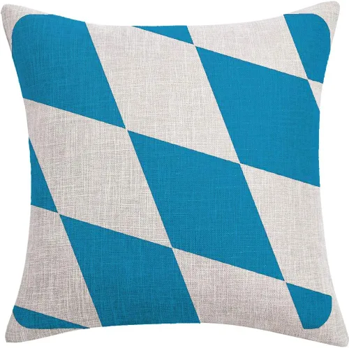 Vista 14 de Fundas de almohada de rayas azules y blancas con anclaje de 18 x 18 pulgadas, fundas de almohada de doble cara, lavables a máquina, cremallera