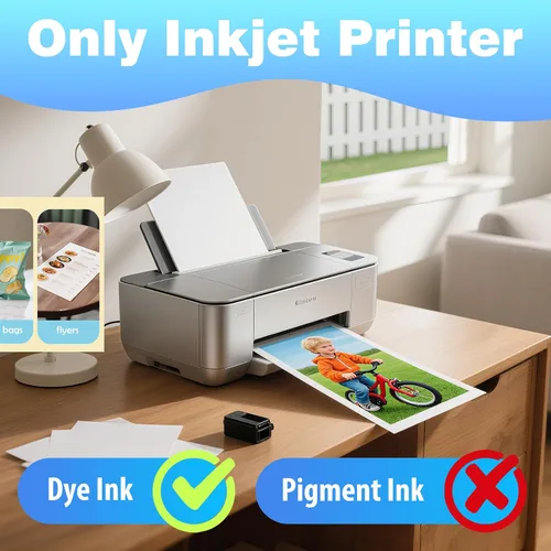Vista 3 de Uinkit Papel para Folletos Brillante de Doble Cara 8.5x11 Inyección de Tinta 37lb 140gsm Tinta de Tinte Papel Fotográfico Delgado para Fotos