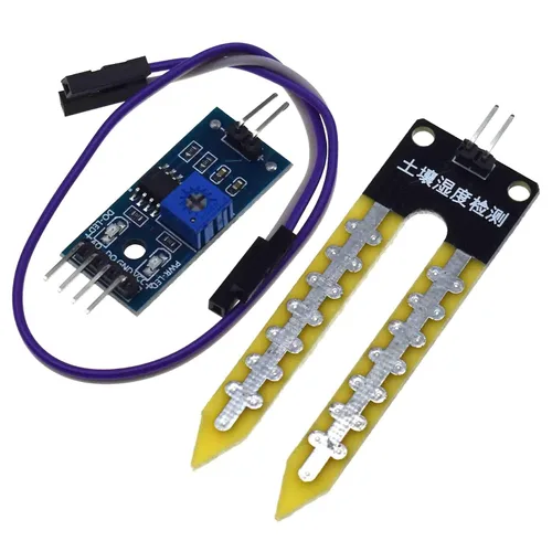 Vista 2 de Higrómetro de suelo Módulo de detección de humedad Sensor de agua Humedad del suelo Humedad del suelo para Arduino
