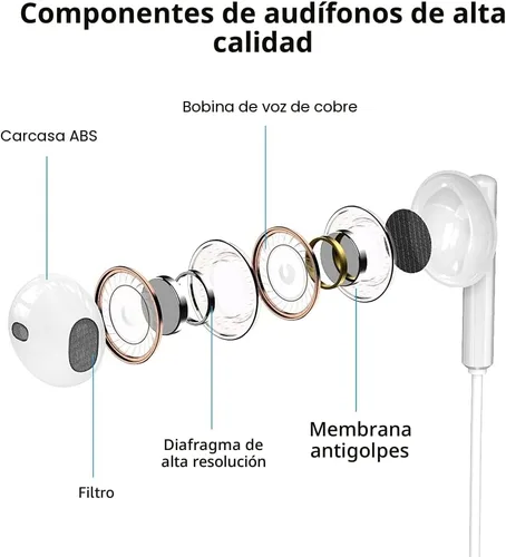 Vista 4 de Auriculares con cable Lightning para iPhone, auriculares con certificación MFi para iPhone 13 14 12 Pro Max, con micrófono y control de volumen