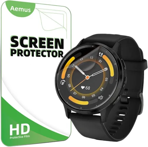 Vista 8 de Compatible con Garmin Venu 3S / Venu 4 1.614 in / vivoactive 6 / vivoactive 5 protector de pantalla (paquete de 4) Smart Watch flexible cobertura