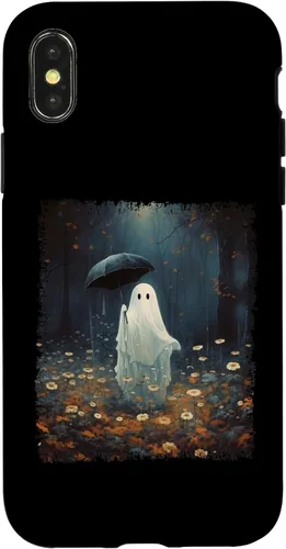 Vista 5 de Carcasa gótica para iPhone 11 con diseño de fantasma espeluznante en el bosque