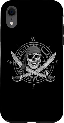 Vista 25 de Pirate Skull and Cutlasses Compass Distressed Case for iPhone 17