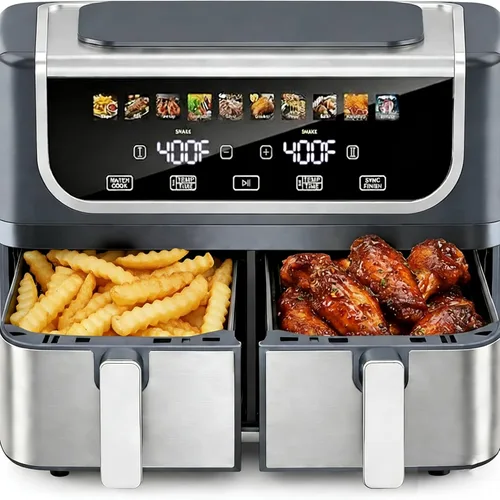 Vista 8 de HealSmart Freidora de aire compacta de 3.17 cuartos de galón, freidora digital pequeña 8 en 1 con 400 °F, cesta antiadherente apta para Negro-3.17 Qt