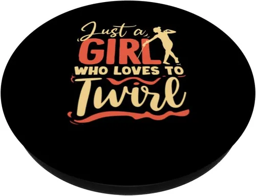 Vista 2 de Baton Twirling Majorette Just A Girl Who Loves To Twirl PopSockets Swappable PopGrip