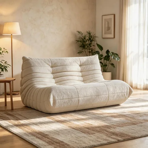 Vista 37 de YVDNHP Puf de espuma viscoelástica, sofá Fireside Togo con almohada