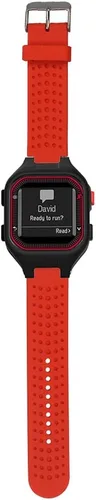 Vista 6 de Correa de repuesto compatible con el reloj inteligente Garmin Forerunner 25, pulsera deportiva de silicona negra impermeable (correa para hombre)