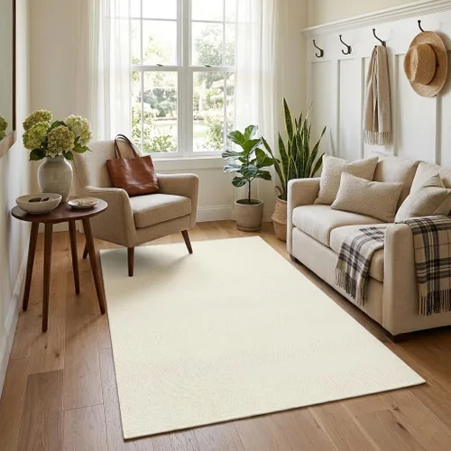 Vista 141 de LEEVAN Alfombra lavable para baño, alfombra tejida negra de 2 x 3 pies para entrada, alfombra de puerta delantera de algodón, alfombras pequeñas
