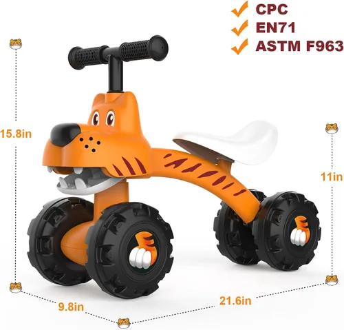Vista 12 de Wdmiya Bicicleta de equilibrio para bebés para niños de 1 año, bicicleta