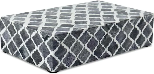 Vista 19 de Handicrafts Home Caja de almacenamiento decorativa 10x6 – Caja organizadora con tapa, caja decorativa moderna para recuerdos, decoración de estante