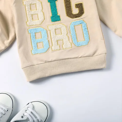 Vista 4 de Ropa a juego para bebé niño y niña, sudadera con cuello redondo y sudadera de gran