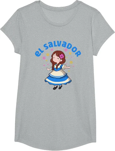 Vista 66 de Camiseta de mujer hispana con bandera salvadoreña de El Salvador Orgullosa, Negro