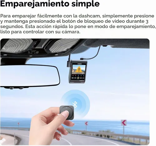 Vista 2 de VIOFO BTR200 - Control remoto inalámbrico Bluetooth con bloqueo de eventos