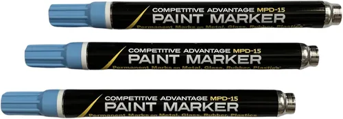 Vista 7 de Marcador de pintura esmaltada de ventaja competitiva MPD Permanente Impermeable Resistente a los rayos UV Blanco