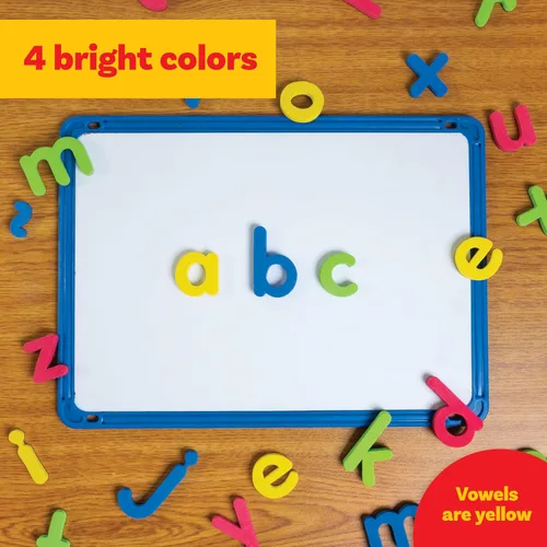 Vista 4 de READY 2 LEARN Alfabeto magnético, minúsculas, 52 letras, imanes de espuma para niños, para el aula, refrigerador o pizarra blanca, imanes grandes