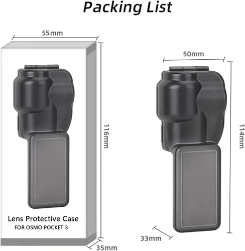 Vista 8 de Protector de lente para DJI Osmo Pocket 3, protector de pantalla de lente para Osmo Pocket3 Accesorios