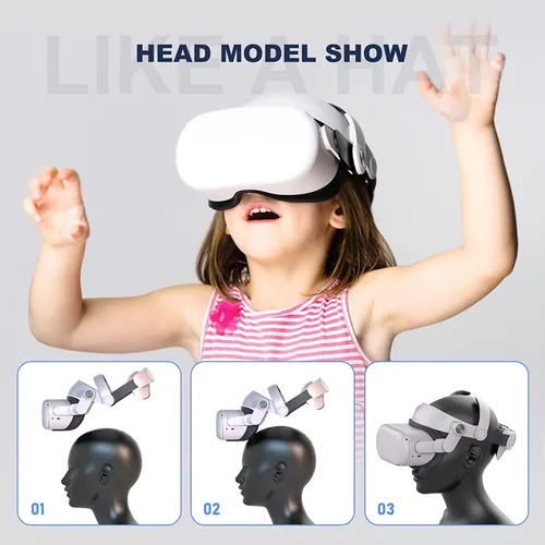 Vista 5 de Correa de cabeza para Oculus Quest 2 correa de repuesto Elite para Oculus Quest 2 accesorios Oculus Quest 2 compatible con dispositivos MetaOculus