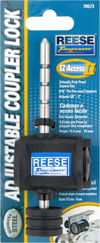 Vista 2 de Reese Towpower 7057330 EZ Access II - Cerradura de acoplador ajustable de acero inoxidable