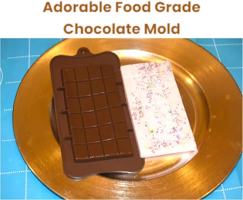 Vista 4 de Dubai Style KitKat - Molde para barra de chocolate, paquete de 2 moldes de silicona para dulces, antiadherentes, sin BPA, resistente al calor