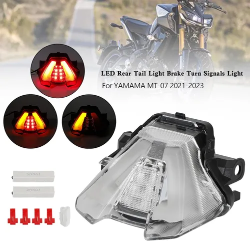 Vista 2 de Señales de giro de freno de luz trasera LED para Yamaha MT-07 2021-2023
