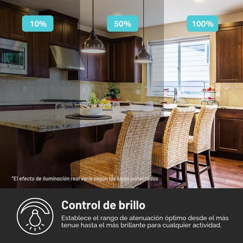Vista 3 de Kasa Smart Interruptor de atenuación HS220, un solo polo, necesita cable neutro, interruptor de luz Wi-Fi de 2.4 GHz compatible con Alexa y Google