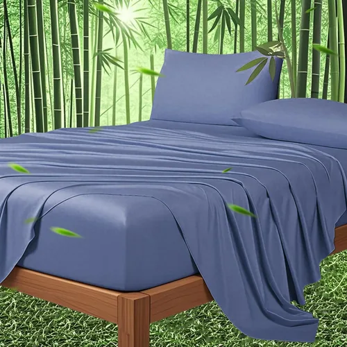Vista 13 de Ivellow - Juego de sábanas Queen con bolsillo profundo, de rayón derivado de bambú, bolsillo extra profundo de hasta 18"-24", sábanas refrescantes
