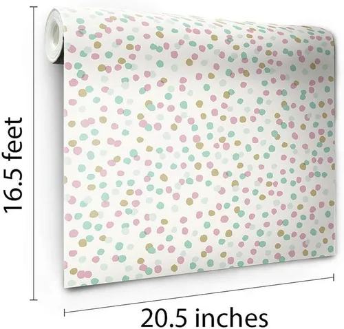 Vista 10 de RoomMates RMK3504WP Papel tapiz de confeti rosa y azul con purpurina